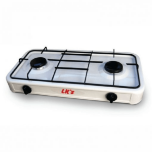 Gas Burner Stove 2 Hotplate White Enamel